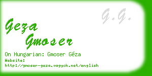 geza gmoser business card