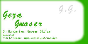 geza gmoser business card